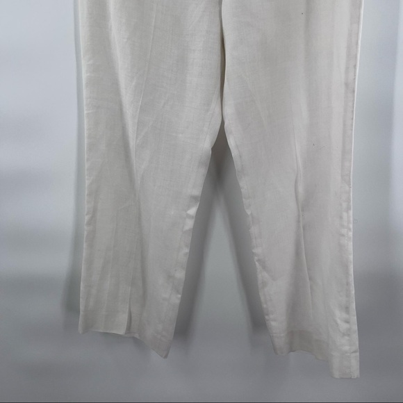 French Connection white linen pants trousers size 4 - Picture 5 of 10